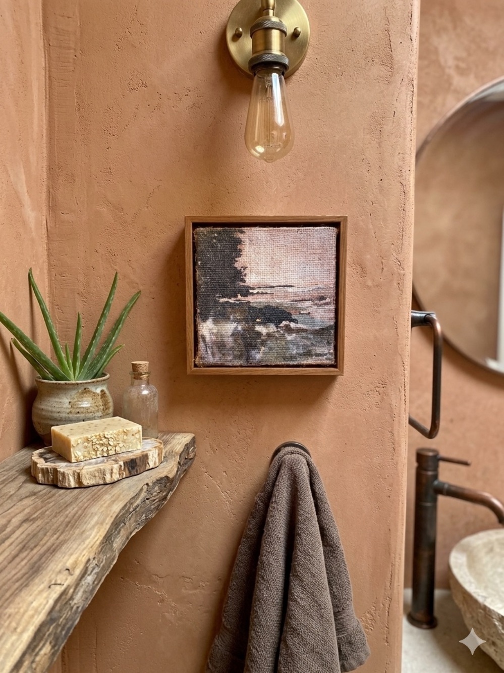 Hearth & Hand with Magnolia Burlap Landscape Framed Wall Art — 5.5x5.5” Mini